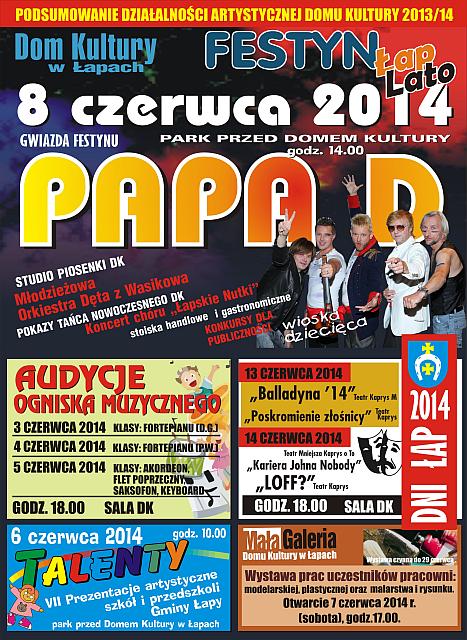 Dni Łap 2014 r. Kalendarium